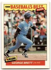 1986 FLEER BASEBALL'S BEST SLUGGERS VS. PITCHERS GEORGE BRETT KANSAS CITY ROYALS