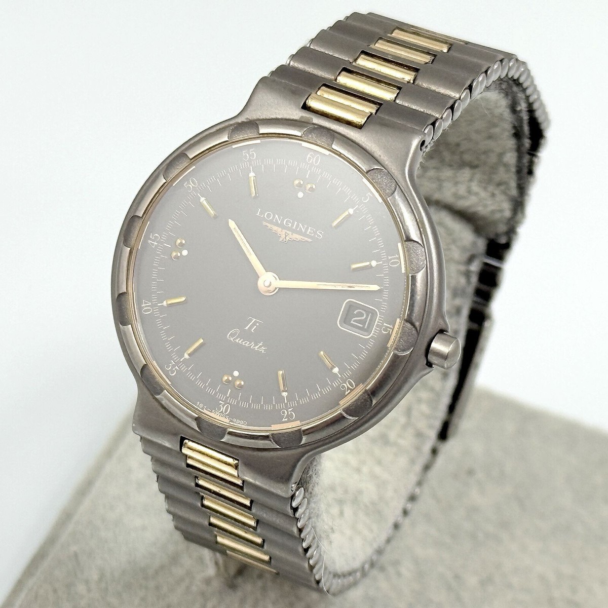 LONGINES Conquest TITANIUM メンズ　腕時計 Longines Conquest Titanium Quartz Date 161 4980 Cal L161.2