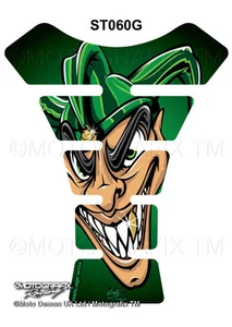 ST060G, MOTOGRAFIX - Tankpad, protezione serbatoio, Evil Joker, Streetfighter verde - Foto 1 di 1