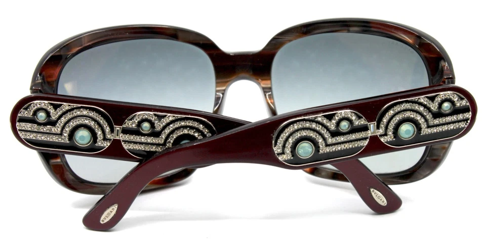 Gafas de sol de colección BVLGARI edición limitada rojas/marrones 5034/3C 130 3N 60□19 8038-B Foto 1 de 4