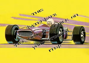 MATCHBOX 19 LOTUS FORMULA 1 RACING CAR 1970 LESNEY ART REPRO A4 POSTER PRINT - Picture 1 of 1
