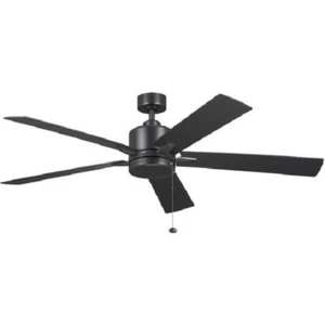 Kichler Lucian 60" Satin Black with Silver or Black Blades Ceiling Fan 330243SBK - Picture 1 of 7