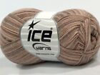 Lot of 6 Skeins Ice Yarns BABY SUMMER COLOR (50% Cotton) Yarn Brown Shades