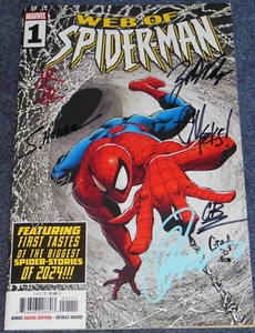 WEB OF SPIDER-MAN #1~SIGNIERT CAPULLO~ROMITA JR~HANNA~LAND~MARVEL~COA~VARIANTE - Bild 1 von 10