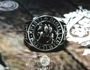 Knights Templar Silver Ring Nights Templar Ring 925 Silver Ring - Picture 1 of 5