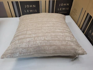 John Lewis (Genuine) Shale Abstract Stripe Cushion Neutral 50cm x 50cm RRP £50 - Picture 1 of 8