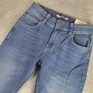 Tommy Hilfiger Jeans Youth Boys 14 Blue Denim Ultra Rebel Stretchy School NEW - Picture 1 of 15