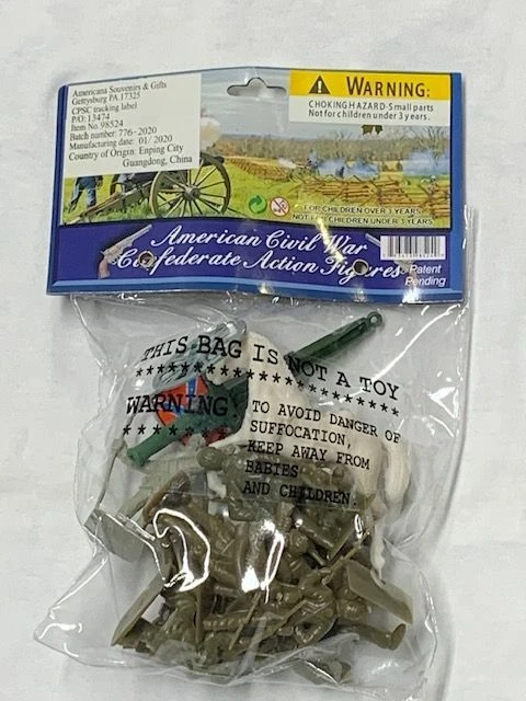 AMERICAN CIVIL WAR CONFED TOY SOLDIER ACTION FIGURE SET SMALL  - Image 1 of 1
