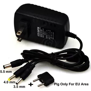 3in1 3.5/4/5.5mm Plug AC to DC 5/9/12V Charger Router IP Camera Radio CD Adapter - Picture 1 of 12