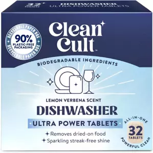 Cleancult Ultra Power Dishwasher Detergent Pods for Sparkling Streak-Free Shine, - Picture 1 of 9