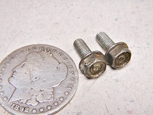 79 HONDA XL185S SPEEDOMETER DRIVE CABLE STAY GUIDE BRACKET CLAMP MOUNTING BOLTS - Picture 1 of 3