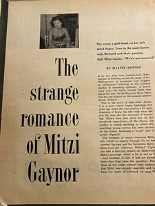 Mitzi Gaynor, Four Page Vintage Clipping - Picture 1 of 1