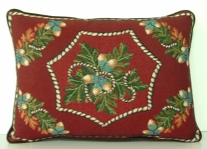 Otoño/Otoño- Bellotas con Hojas Surtidas y Diseños de Cuerda Tapiz Almohada Nuevo - Imagen 1 de 9