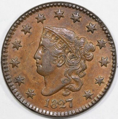 1827 1c N-6 R-3 Matron Head Large Cent - Image 1 of 3