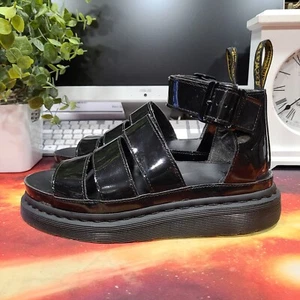GREAT! Dr Martens Clarissa II Patent Leather Gladiator Sandals Size EUR 38 UK 5 - Picture 1 of 24
