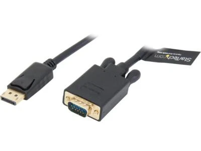 StarTech.com DP2VGAMM15B 15 ft. Black Connector A: 1 x DisplayPort (20 pin) Latc - Image 1 of 3