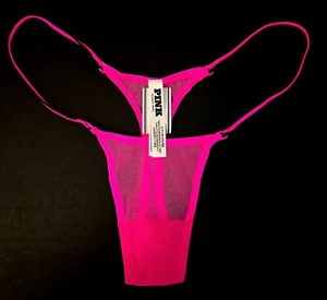Victoria’s Secret PINK Limited Edition BLING Wink Strappy Thong Panty PINK - M - Picture 1 of 4