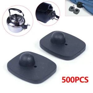 500X EAS Hard Tags Security Lock Tags+Pin Anti Theft Clothing Magnetic Buckle - Picture 1 of 12