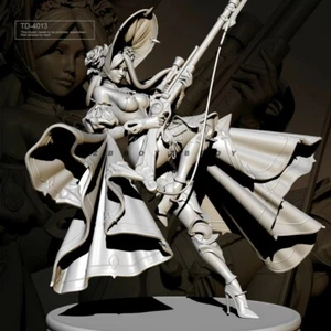 Modellino figure resina 55 mm fantasia giglio bellezza moschettiere non assemblato non dipinto - Foto 1 di 4