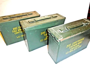 MILITARY METAL AMMO CAN / 7.62 MM AMMO BOX - Picture 1 of 5