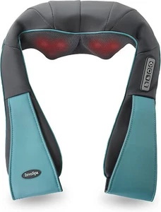 InvoSpa Shiatsu Back Shoulder and Neck Massager with Heat - Deep Tissue Kneading - Picture 1 of 8