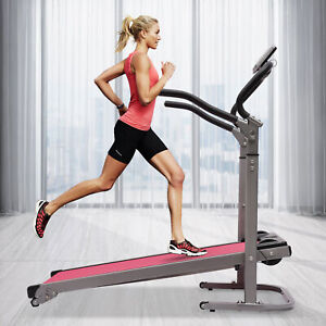 Folding Treadmill With Incline for Home Portable Running Exercise Pink 265LBS US