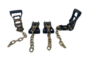 Heavy Duty Black Handle Ratchet with Chain Tail | Pack of 4 - Picture 1 of 3