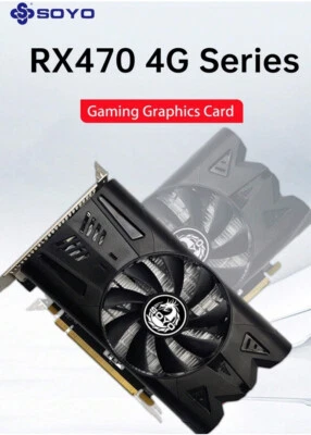Soyo Graphics Card AMD Radeon RX470 4G GDDR5 256bit Gaming Video Card Monarch - Image 1 of 4