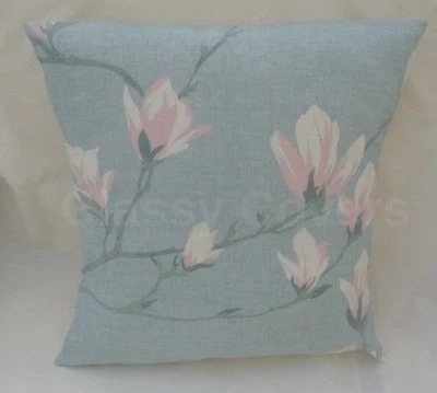  Laura Ashley Designer Cushion Cover MAGNOLIA GROVE DUCK EGG Fabric Various Size - Image 1 of 2