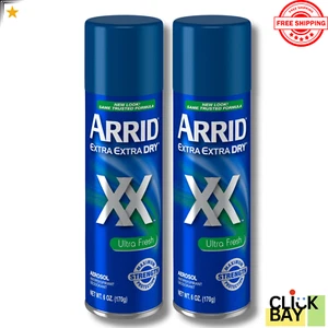 Arrid XX Extra Extra Dry Ultra Clear Aerosol Antiperspirant Deodorant, Twin Pack - Picture 1 of 8
