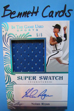 2023 LEAF ITG NOLAN RYAN SUPER SWATCH AUTOGRAPH 5/5 SSP ASTROS RANGERS A1947