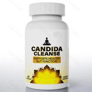 100% Natural Candida Cleanse Capsules for Detox Digestive Health 60 Count - Picture 1 of 10
