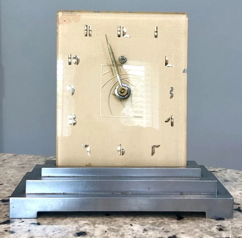Antique GE Breton Art Deco Machine Age Clock by John Rainbault 1937-1939 Rare Cover