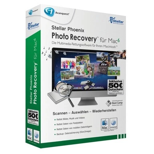 Photo Recovery 6 für Mac Vollversion MiniBox 1 Benutzer 1 Mac [Stellar] - Bild 1 von 1