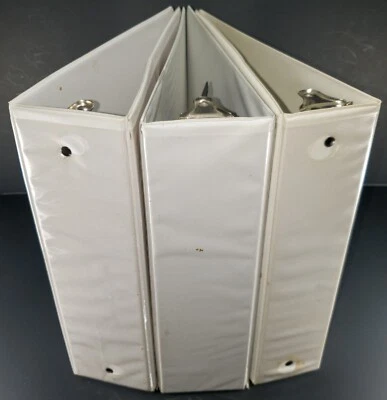 Vintage 3-Ring Binders Lot (3 ct.) Performore White Round 2-1/2-in (2), 2-in (1) - Image 1 of 4