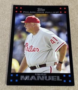 2007 Topps #251 Charlie Manuel Philadelphia Phillies Baseball Card 2008 WSC