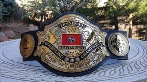 NEW Tennessee Heavyweight wrestling Championship belt Adult Size 4mm ZINC - Picture 1 of 2