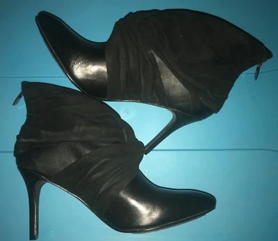 DKNY • ‘Black Isabella’ Leather & Suede Booties • Size 38.5 EU/8 US • NWOB - Image 1 of 4
