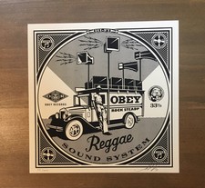 Shepard Fairey Obey Giant RECORDS Signed Numbered Screen Print 35/200 RARE