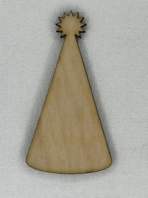 Sombrero personalizado corte láser sin terminar fiesta de cumpleaños forma recortes de madera Foto 1 de 2