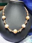 Lovely, Vintage Venetian Baby Pink Wedding Cake Glass Bead Necklace