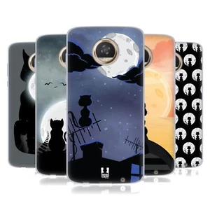 HEAD CASE DESIGNS CAT AND MOON GEL CASE FOR MOTOROLA PHONES - Picture 1 of 14
