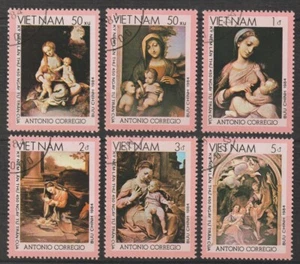 1990 Vietnam 6 Stamps Correggio Painter Collection Cto Never Hinged - Picture 1 of 1