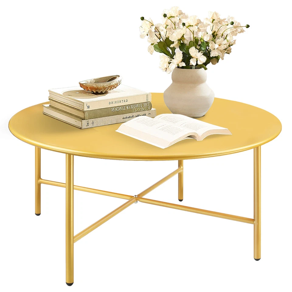 Farmhouse Coffee Table Cocktail Table for Living Room Wood Top Side Table - Image 1 of 1