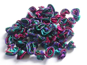 Ribbon Swirl Rose no leaf Multi Green Wine Purple 50 pack - Imagen 1 de 1