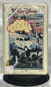 1977 HERBIE GOES TO MONTE CARLO VHS Tape W Inserts Disney Video Don Knotts - Picture 1 of 5