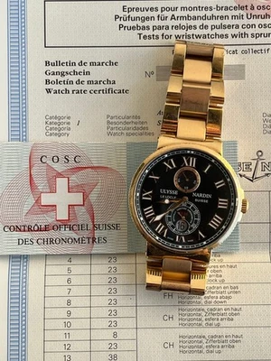 Ulysse Nardin Marine Chonometer 41mm 266-66-8/62 18k Rose Gold - Full Set - Image 1 of 4