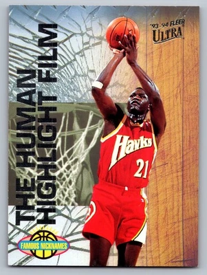 1993-94 1993 ULTRA FAMOUS NICKNAMES “HUMAN HIGHLIGHT FILM” DOMINIQUE WILKINS #15 - Image 1 of 2