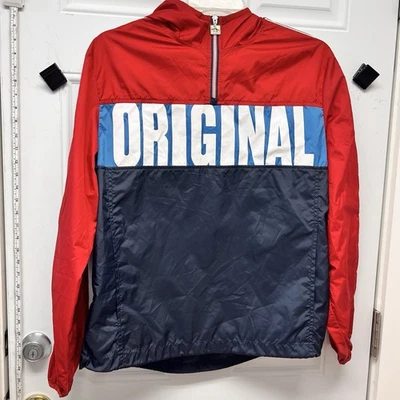 Original Penguin color-block pullover windbreaker jacket Size Medium Y2K AAA3817 - Image 1 of 4