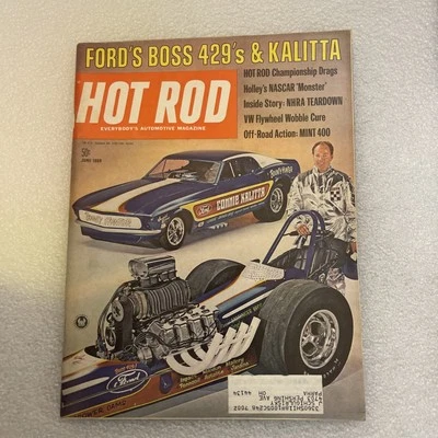 Hot Rod Magazine June 1969 Connie Kalitta Ford drag racing etc - Image 1 of 4